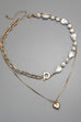 MULTI LAYER PEARL LINK TOGGLE NECKLACE | 10N3032420