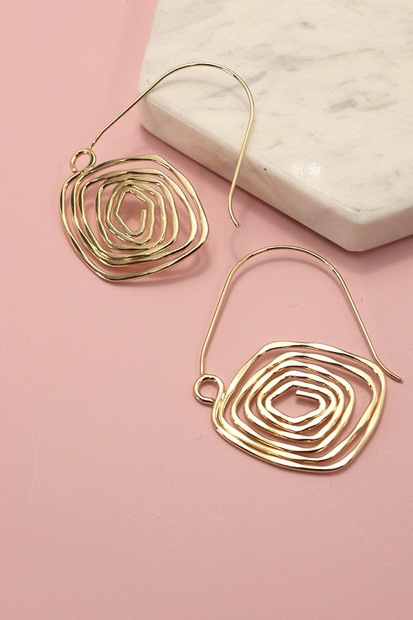 GEO MODERN SWIRL DROP EARRINGS | 80E673