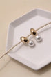 PEARL GOLD DROP EARRINGS | 80E803