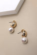 PEARL GOLD DROP EARRINGS | 80E803