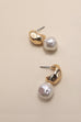 PEARL GOLD DROP EARRINGS | 80E803