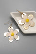 RESIN GOLD DAISY DROP EARRINGS | 80E755