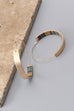 BRASS WIRE CORK PRINT HOOP EARRINGS | 10E3051250