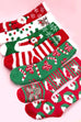 CHRISTMAS  HOLIDAY WARM CORAL FLEECE FUZZY SOCKS | 40S02046