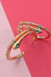 RHINESTONE SNAKE HOOP EARRINGS | 31E03142