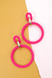 MATTE CIRCLE LINK DROP EARRINGS | 31E03154