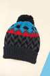 CHEVRON KNIT POM BEANIE | 40BN907