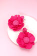 RAFFIA FLOWER COLORFUL EARRINGS | 40E279