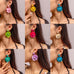 RAFFIA FLOWER COLORFUL EARRINGS | 40E279