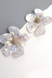 ACRYLIC FLOWER RHINESTONE STUD EARRING | 80E1120