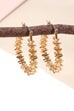 BAGUETTE STYLE GOLD HOOP EARRINGS | 80E1219