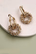 LINK RHINESTONE DOUBLE HOOP EARRINGS | 80E1327