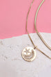 MOON AND STAR SNAKE CHAIN DOUBLE ROW NECKLACE | 10N3072937