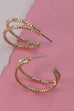 DOUBLE ROW DIAMOND CUT HOOP EARRINGS | 31E03512