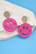 WOOD SMILEY DROP EARRING | 31E03453