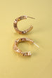 TWIST SPIRAL STAPLE TRIANGLE GEO HOOP EARRINGS | 80E1406