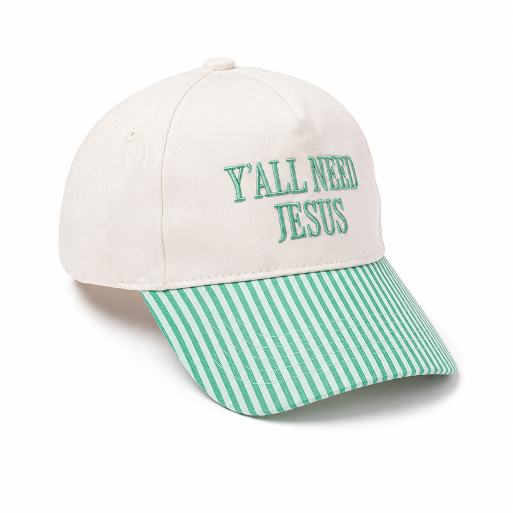 "Y'all Need Jesus" Stripe Baseball Cap | 40HW755