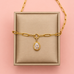 18K STAINLESS STEEL TARNISH FREE SQUARE NECKLACE | 40NK9675