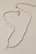 GLASS PEARL RHINESTONE INITIAL PENDANT NECKLACE | 10N31974