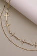 CROSS LINK DOUBLE LAYER NECKLACE | 80N246