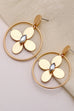 MATTE FLOWER HOOP DROP EARRINGS | 80E1554