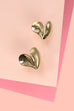 3D HIGHLY POLISHED HEART STUD EARRINGS | 80E1582