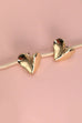 3D HIGHLY POLISHED HEART STUD EARRINGS | 80E1582