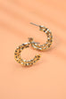 DOUBLE ROW TEXTURED HOOP EARRINGS | 80E1595