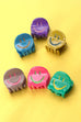 Circled  Smiley Shaped Mini Clips  set of 6 | 40H683