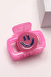 SQUARE COLORFUL HAPPY FACE HAIR CLAW CLIPS | 40H684