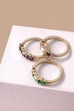 SET OF THREE BAGUETTE RHINESTONE RINGS | 31R23064