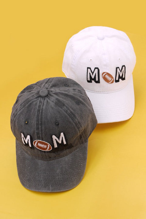 GAME DAY MOM FOOTBALL WASHED BASEBALL CAP | 40HW714