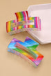 STRIPE RAINBOW HAIR CLAW CLIPS | 40H694