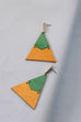 WOOD MULTI COLOR TRIANGLE DROP EARRINGS | 31E03791