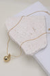 BRASS DIAMOND CUT CHAIN TEARDROP CHARM NECKLACE | 31N23233