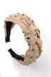 RHINESTONE WIDE KNOTTED HEADBAND HAIR BAND | 40HB141