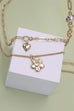 DOUBLE ROW FLOWER HEART NECKLACE | 80N294