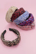 SEQUIN STRIPE EMBELLISHED KNOT HEADBAND | 40HB145