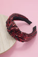 SEQUIN STRIPE EMBELLISHED KNOT HEADBAND | 40HB145