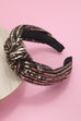 SEQUIN STRIPE EMBELLISHED KNOT HEADBAND | 40HB145