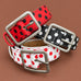 Polka Dot Slim Faux Leather Belt | 40BT664