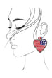 SEED BEAD USA FLAG DROP EARRINGS | 40E288