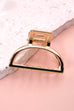 MINI GOLD RECTANGLE BOW HEART HAIR CLAW CLIPS | 40H713