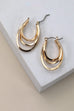 TRIPLE INTERTWINED OVAL HOOP EARRINGS | 31E03982