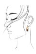 TEARDROP CUTOUT HINGED HOOP EARRINGS | 31E24003