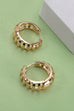 STRIPE CUTOUT HINGED HOOP EARRINGS | 31E24004