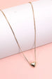 MOVABLE GOLD HEART CHARM NECKLACE | 80N336