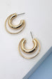 DUAL THIN AND THICK DOUBLE HOOP EARRINGS | 31E24016