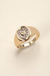 RHINESTONE HEART SIGNET RING | 31R23100