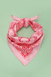 PAISLEY PINK SILKY FEEL BANDANA SCARF | 40SC616